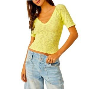 Free People We the Free Francis V-neck Tee